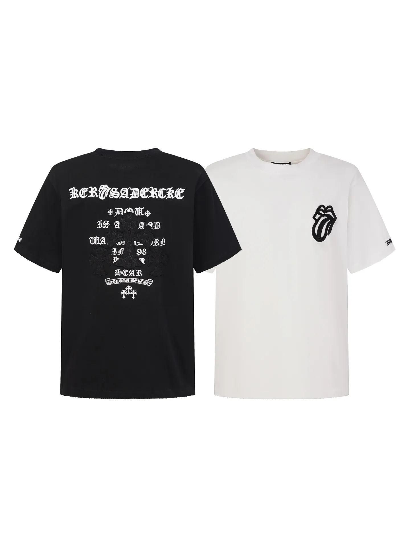 105 CH 2026ss T Chrome Hearts（ ）T ， ， ， 。 ， ， ， 。 / ， ， ， “ ” 。 ， ， ； ， ， ； ， 、 ， ， oversize 。 “Chrome Hearts” ， ， Classic “ + ” ， ， ， 。 T ， 、 ， ， ， 。 ：White Black Size：XS S M L